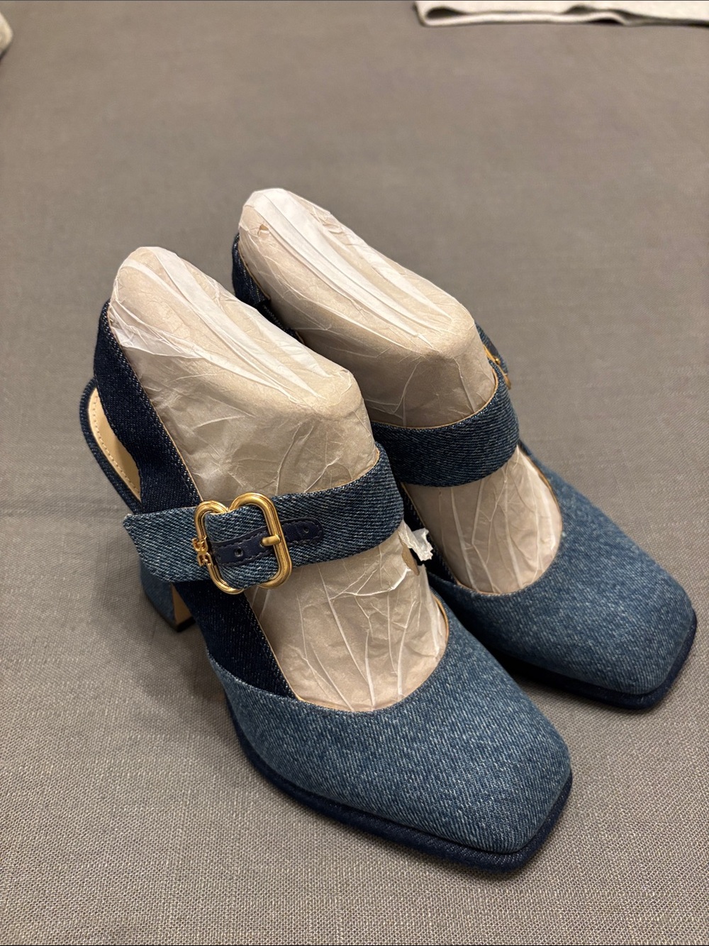 Sam Edelman Jildie  Denim Mary Jane Block Pumps